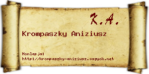 Krompaszky Aniziusz névjegykártya